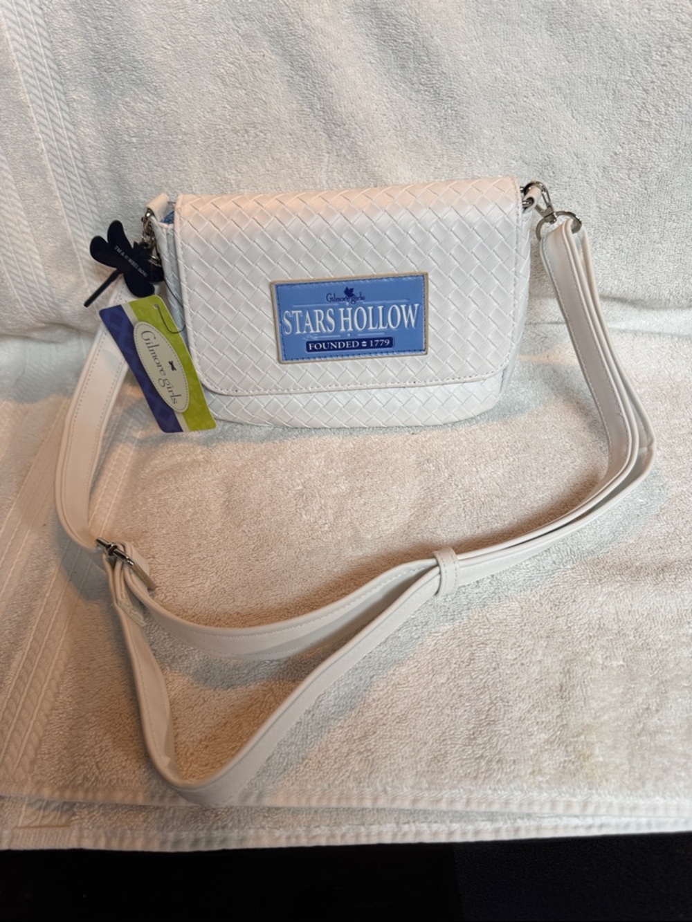 Gilmore girls White Woven Crossbody Bag